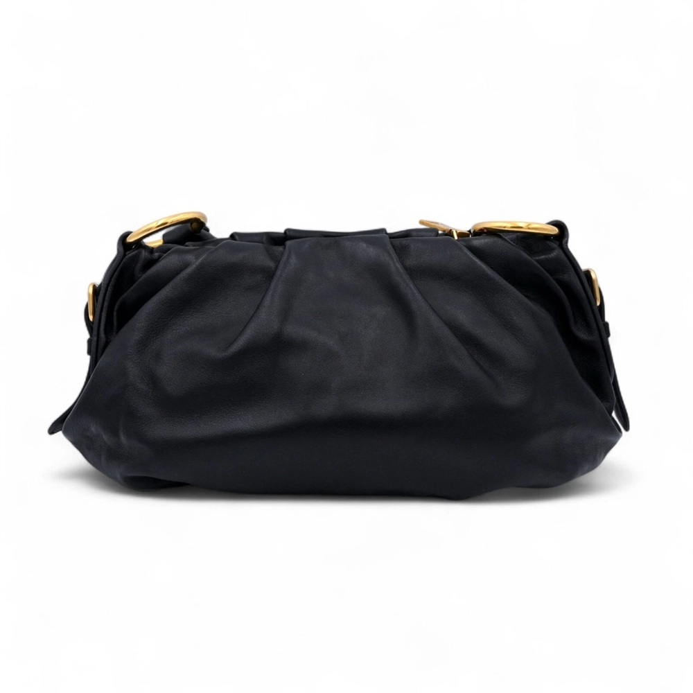 Vintage Prada black leather handbag - PRISTINE Y2K Rare Archive - Picture 7 of 11